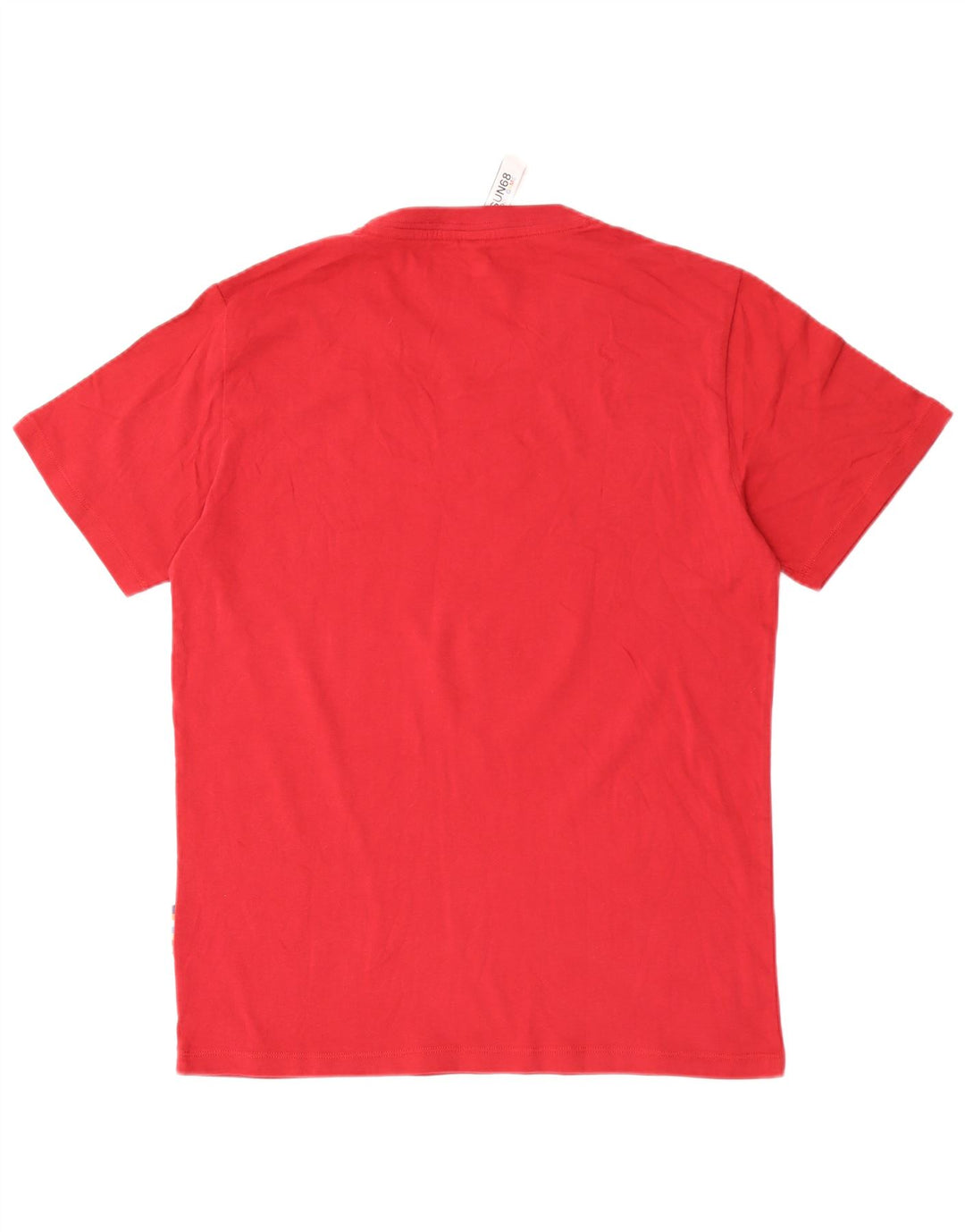 Sun68 Ανδρικό γραφικό T-Shirt Top μεγάλο κόκκινο βαμβακερό
