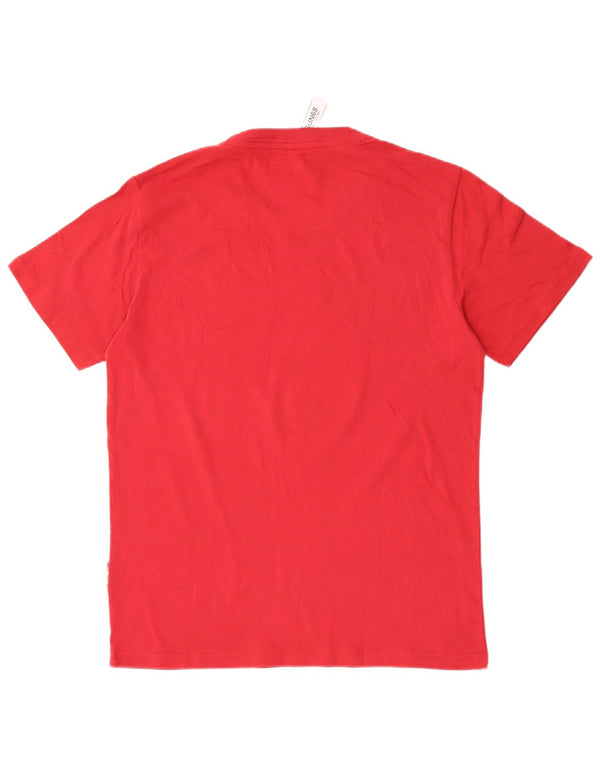 Sun68 Ανδρικό γραφικό T-Shirt Top μεγάλο κόκκινο βαμβακερό