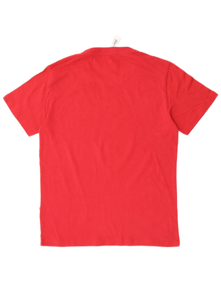 Sun68 Ανδρικό γραφικό T-Shirt Top μεγάλο κόκκινο βαμβακερό