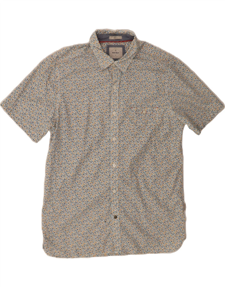 WHITE STUFF Mens Classic Fit Short Sleeve Shirt Large Multicoloured Floral Vintage White Stuff and Second-Hand White Stuff from Messina Hembry 