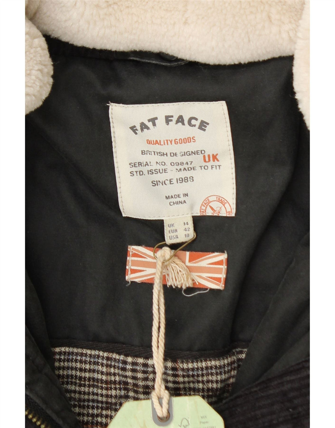 Fat Face Γυναικείο Military Hooded Waxed Jacket UK 14 Large Black