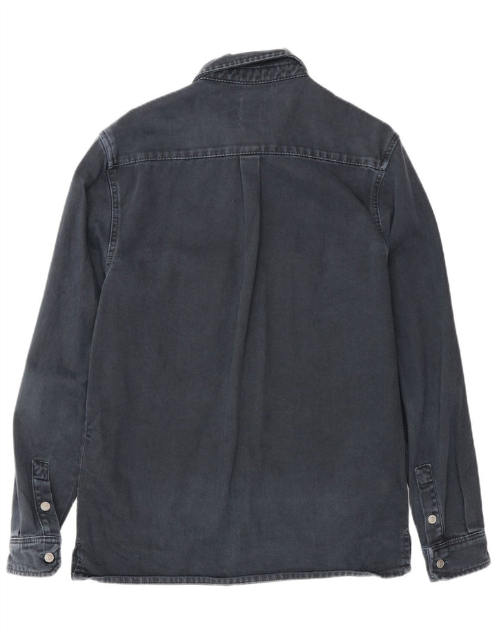 Ανδρικό τζιν πουκάμισο Zara Relaxed Fit, Βαμβακερό μεσαίο ναυτικό