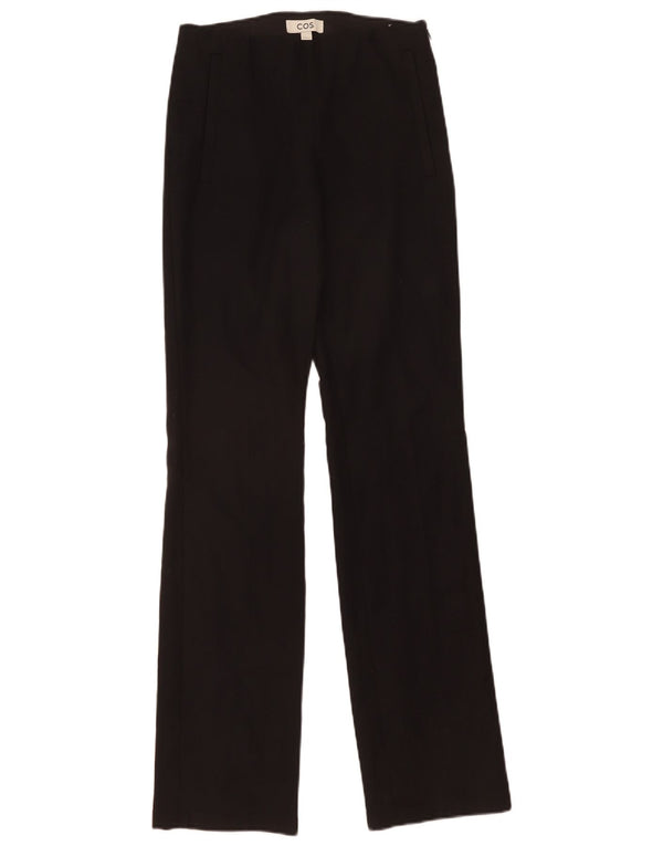Γυναικείο ίσιο casual παντελόνι Cos EU 38 Medium W28 L33 Μαύρο βαμβακερό