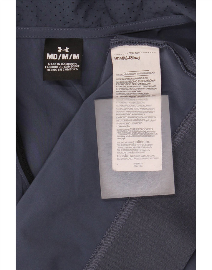 Under Armour Ανδρικό πουλόβερ με φερμουάρ με κουκούλα μεσαίου μπλε πολυεστέρα