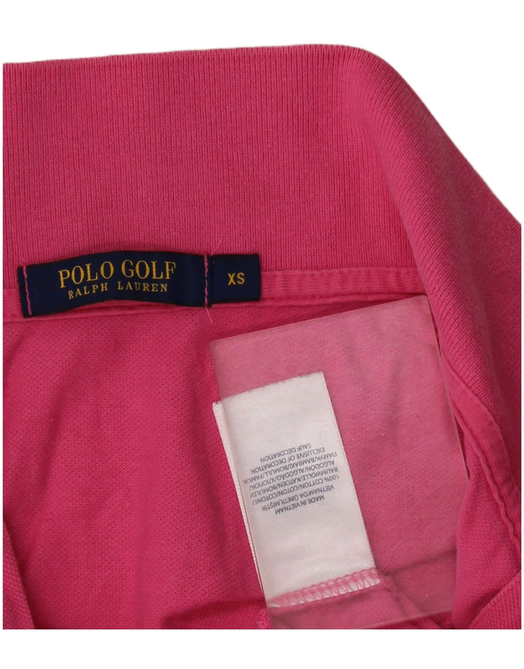 Γυναικείο μπλουζάκι πόλο POLO RALPH LAUREN UK 6 XS Ροζ βαμβακερό
