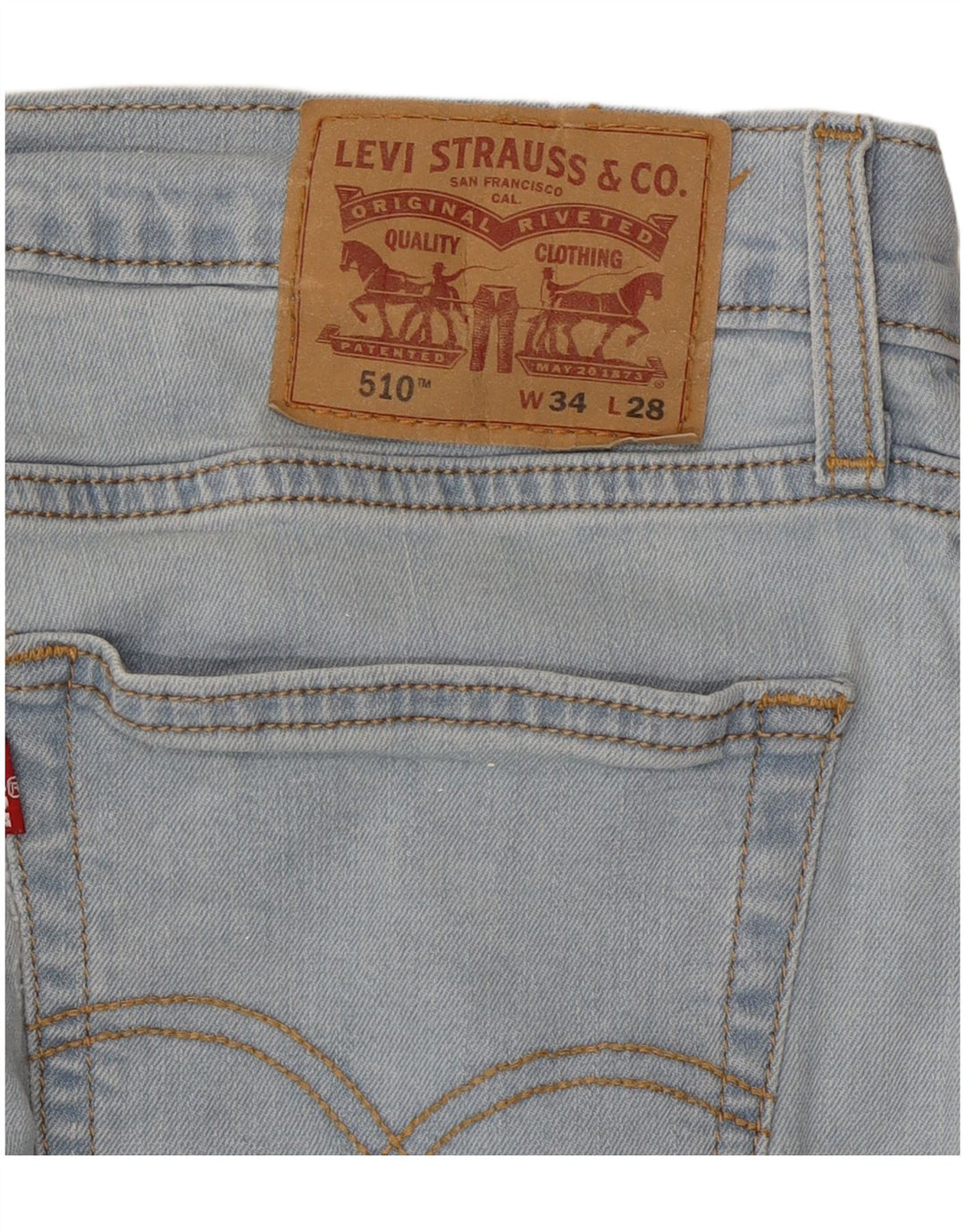 Ανδρικό LEVI'S 510 Cropped Skinny Jeans W34 L25 Μπλε βαμβακερό