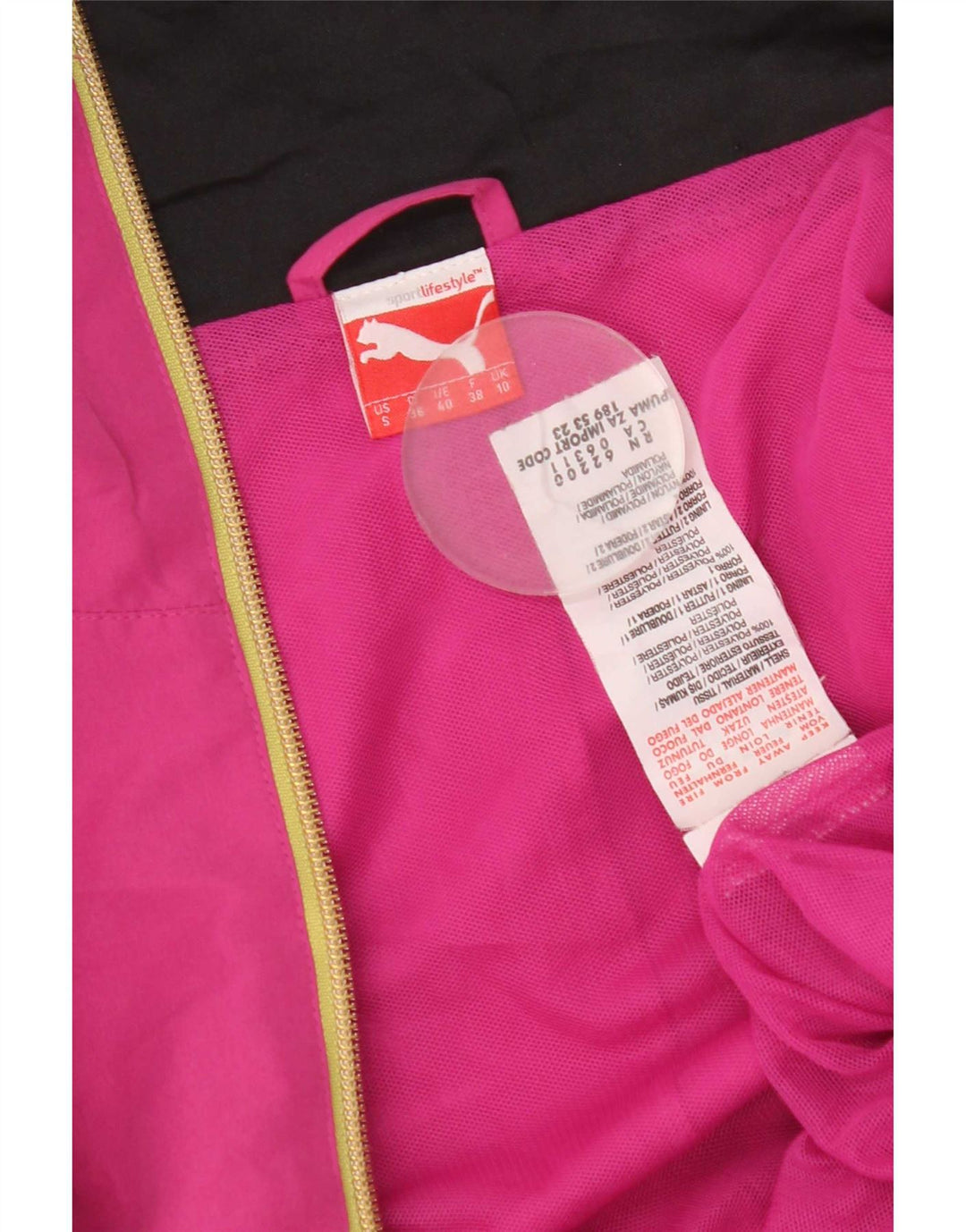 Puma Γυναικεία αθλητική φόρμα Top Jacket UK 10 Small Pink Polyester