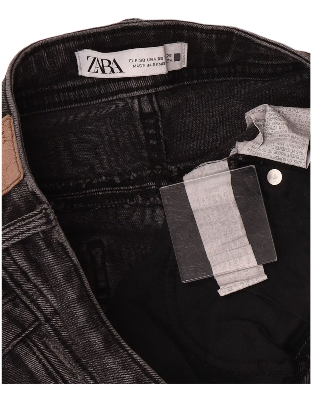 Zara Γυναικεία Skinny Jeans EU 38 Small W28 L27 Gray Cotton Classic
