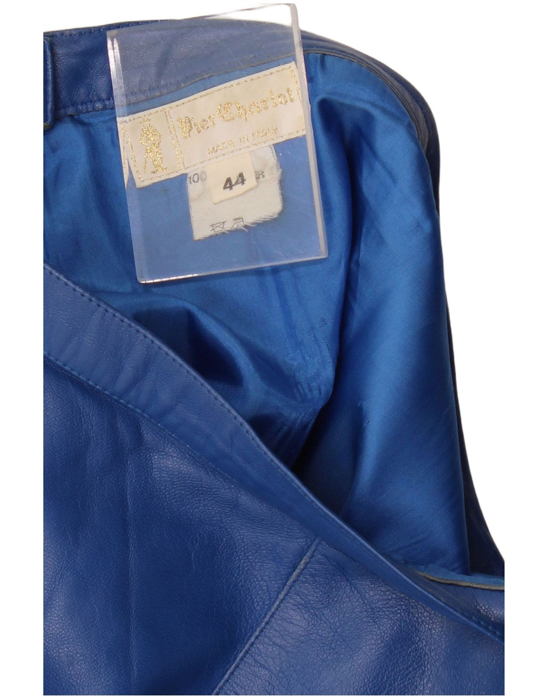 Γυναικεία Δερμάτινη Φούστα VINTAGE IT 44 Medium W28 Μπλε Δερμάτινη