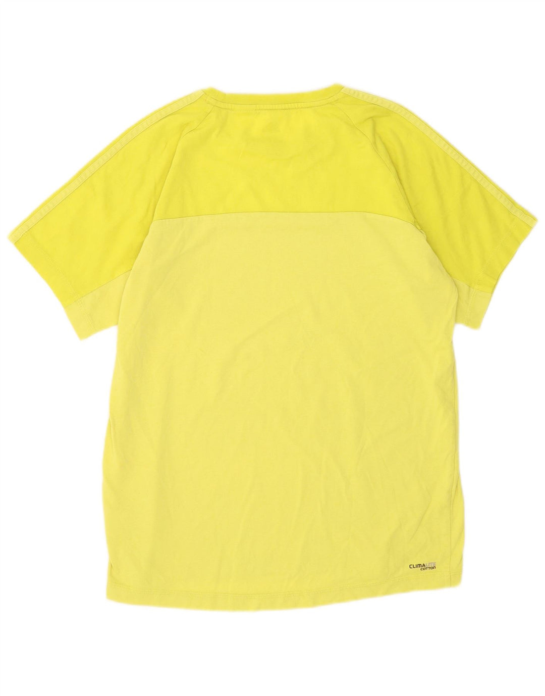 Ανδρικό T-Shirt Adidas Climalite Τοπ μεσαίο κίτρινο βαμβακερό