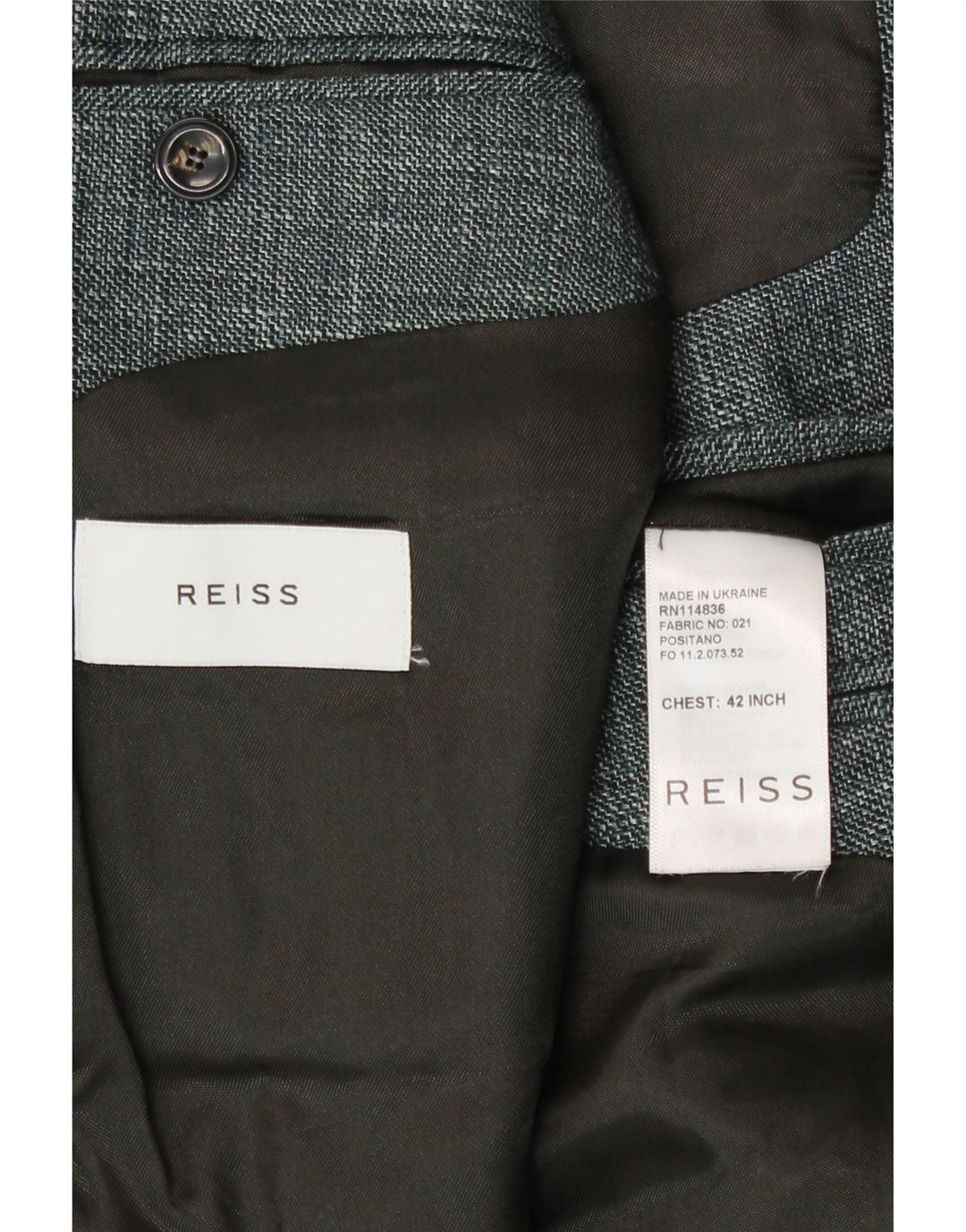 Reiss Ανδρικό σακάκι σακάκι με 2 κουμπιά UK 42 XL Γκρι Λινό