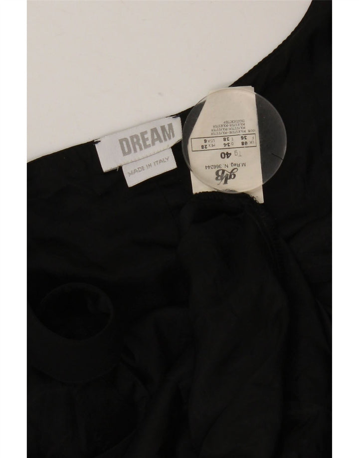 Dream Γυναικείο βραδινό αμάνικο φόρεμα A-Line UK 8 Small Black Polyester