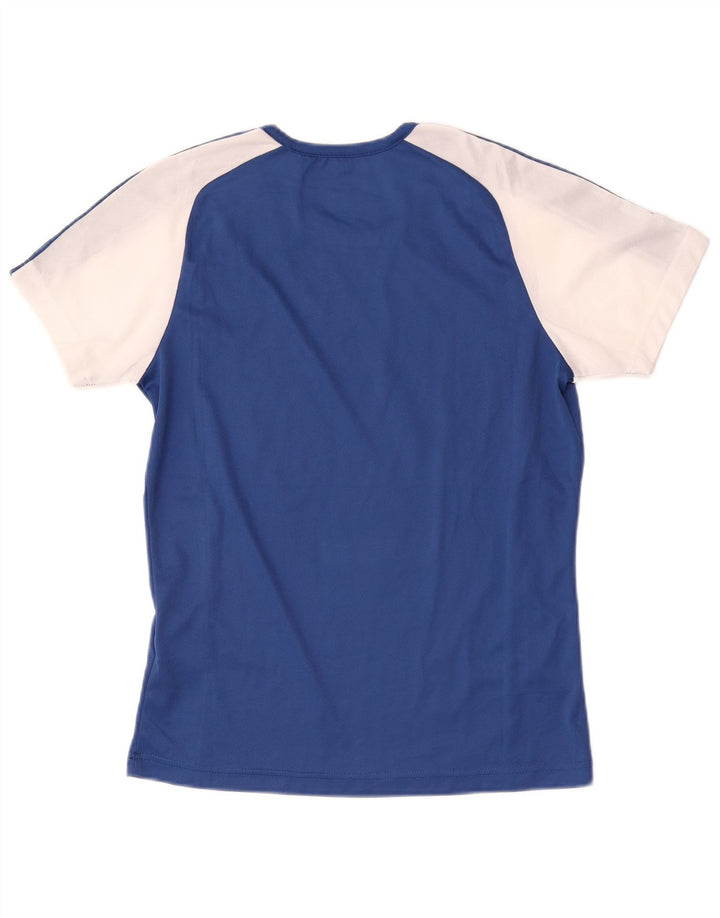 Champion Γυναικείο T-Shirt Top UK 12 Medium Blue Colorblock Πολυεστέρας