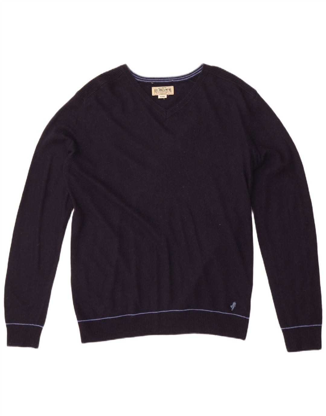 Ανδρικό πουλόβερ Marlboro Classics με V λαιμόκοψη 2XL Navy Blue Polyamide