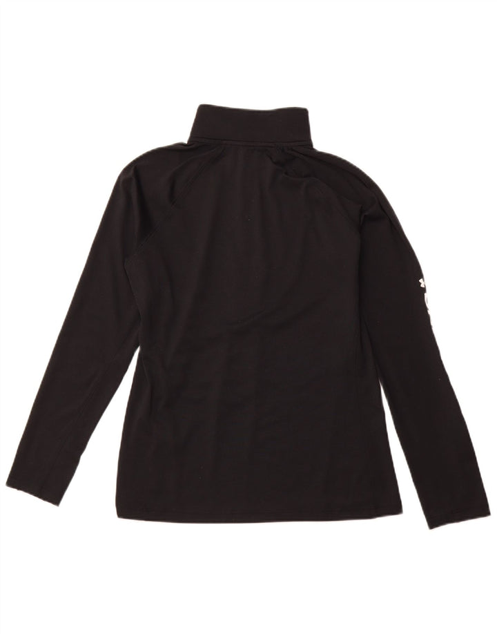 UNDER ARMOR Γυναικείο τοπ με φερμουάρ μακρυμάνικο UK 14 μεσαίο μαύρο