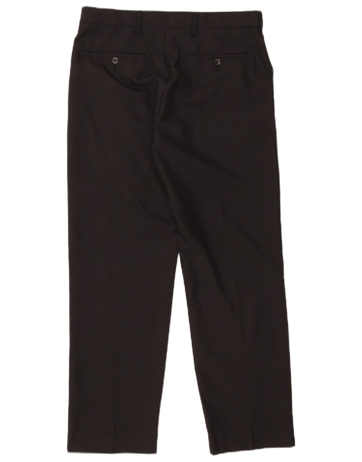 Marks & Spencer Ανδρικό παντελόνι Chino με κανονική εφαρμογή W32 L29 μαύρο πολυεστέρα