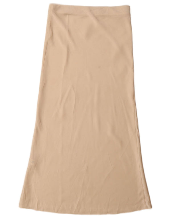 Zara Γυναικεία Maxi Φούστα Small W26 Beige Polyester