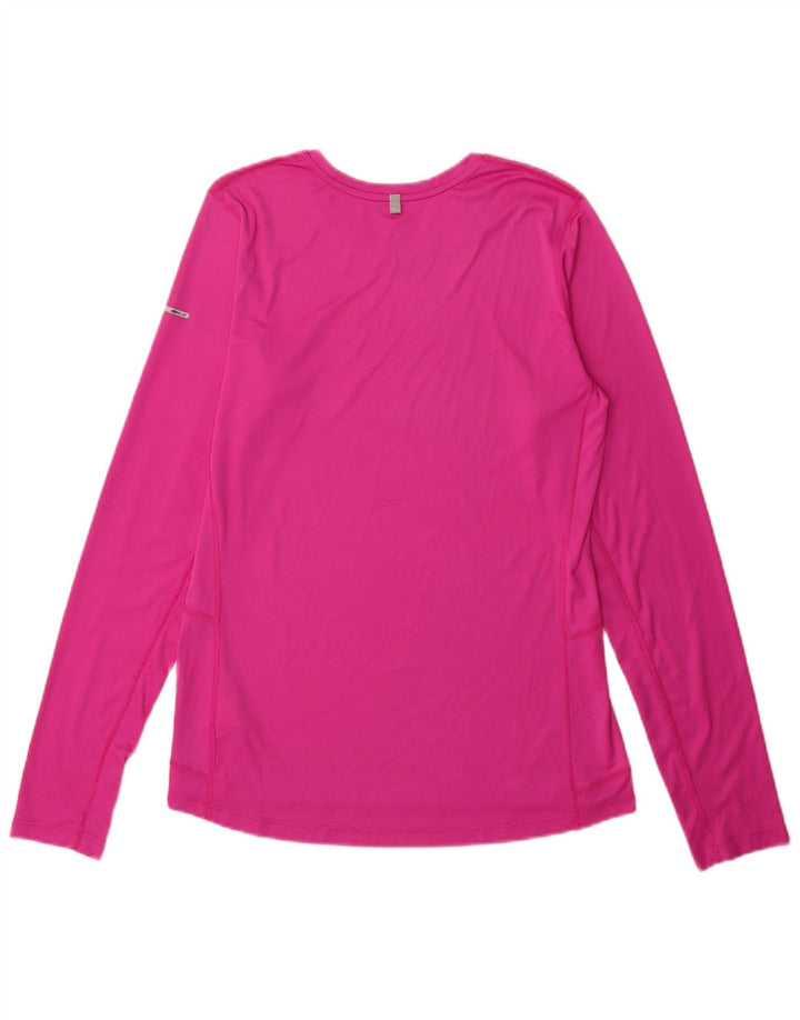 Nike Γυναικείο Dri Fit Μακρυμάνικο UK 14 Medium Pink Polyester