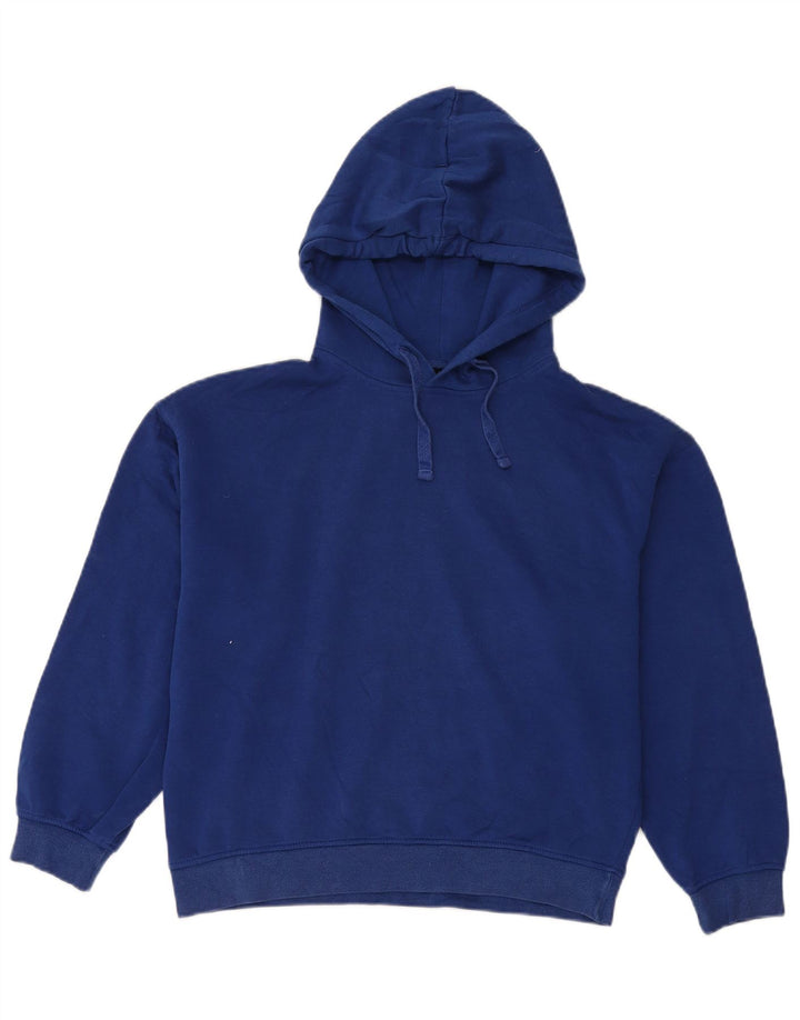 Zara Γυναικείο Hoodie Jumper UK 14 Medium Blue βαμβακερό