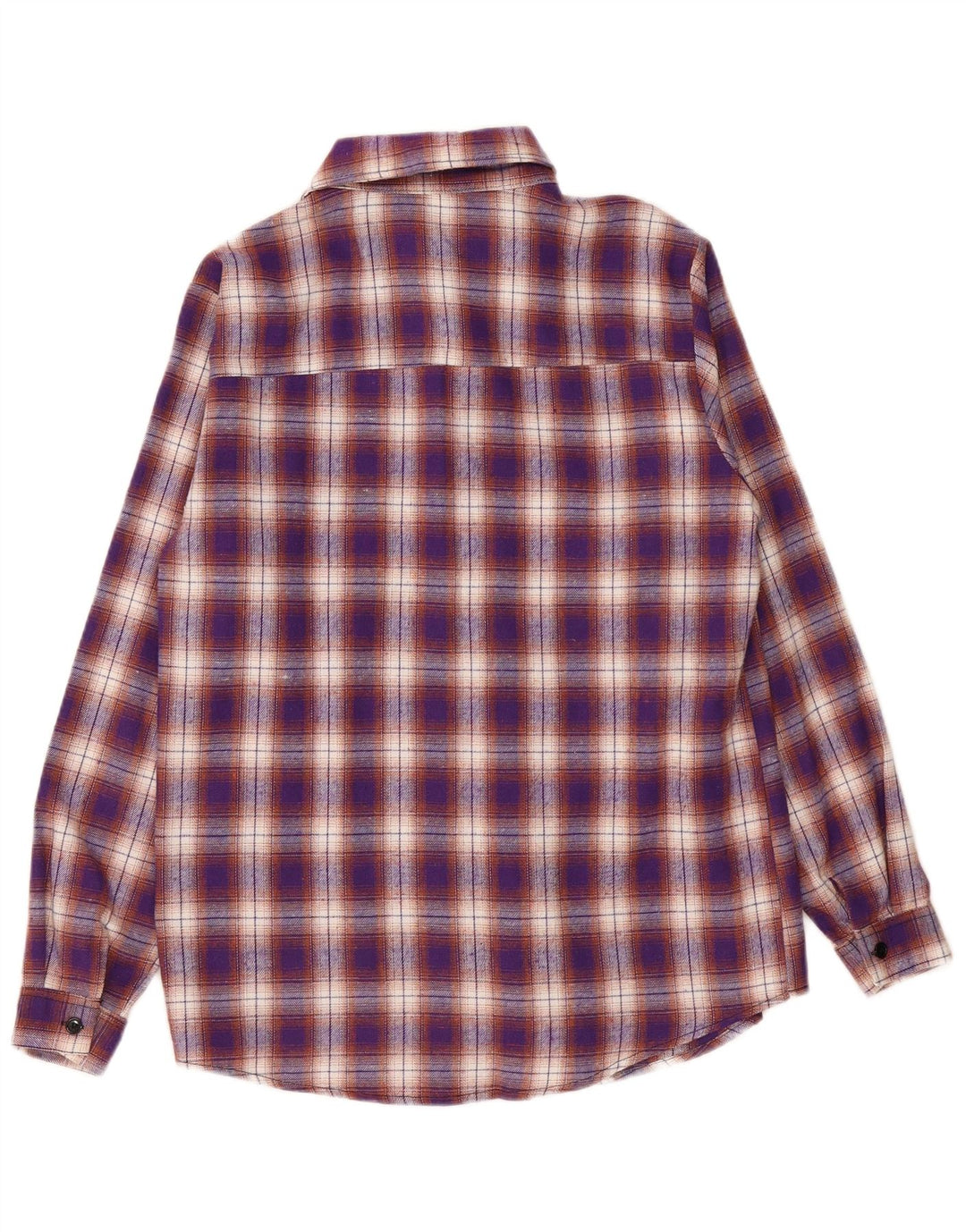 Ανδρικό φανελένιο πουκάμισο Shein Small Purple Check Polyester