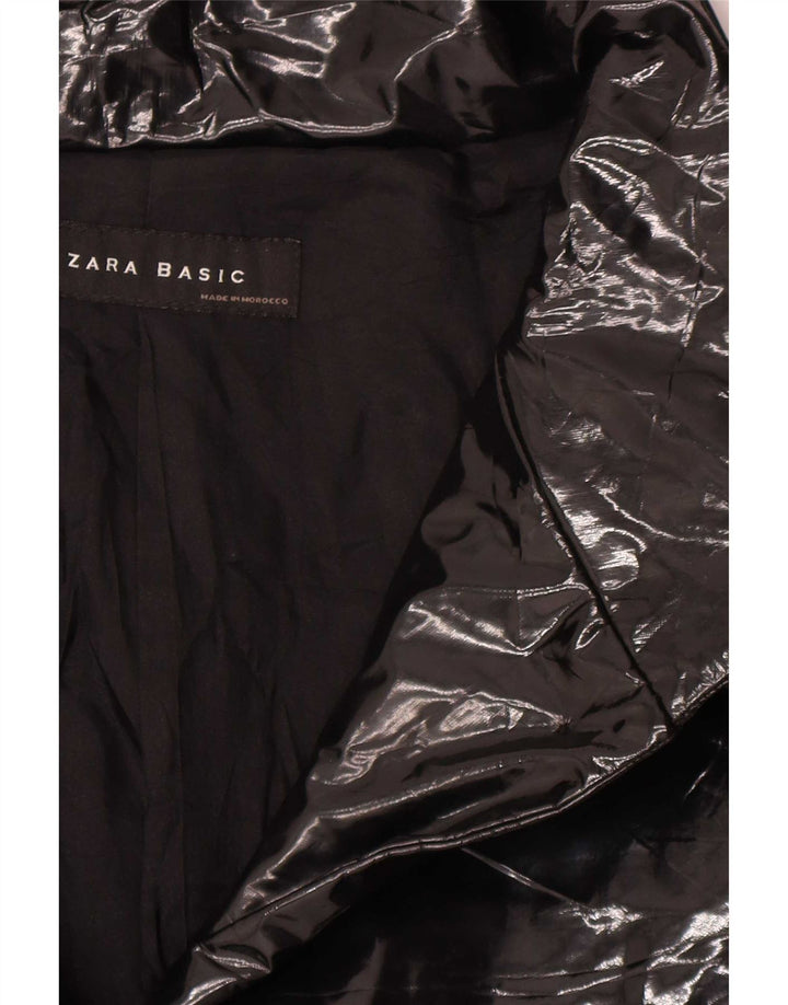 Zara Γυναικείο Bomber Jacket UK 10 Small Black