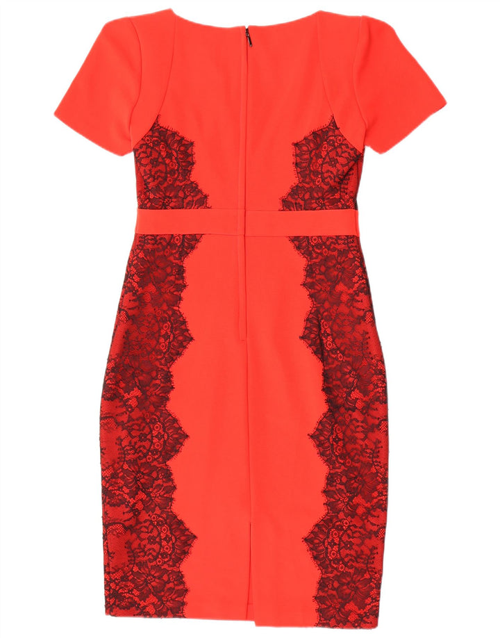 Marks & Spencer Γυναικείο φόρεμα με θήκη UK 12 Medium Red Floral Polyester