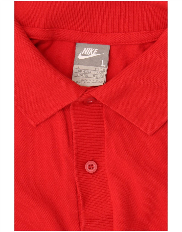 Ανδρικό μπλουζάκι πόλο Nike UK 42/44 μεγάλο κόκκινο