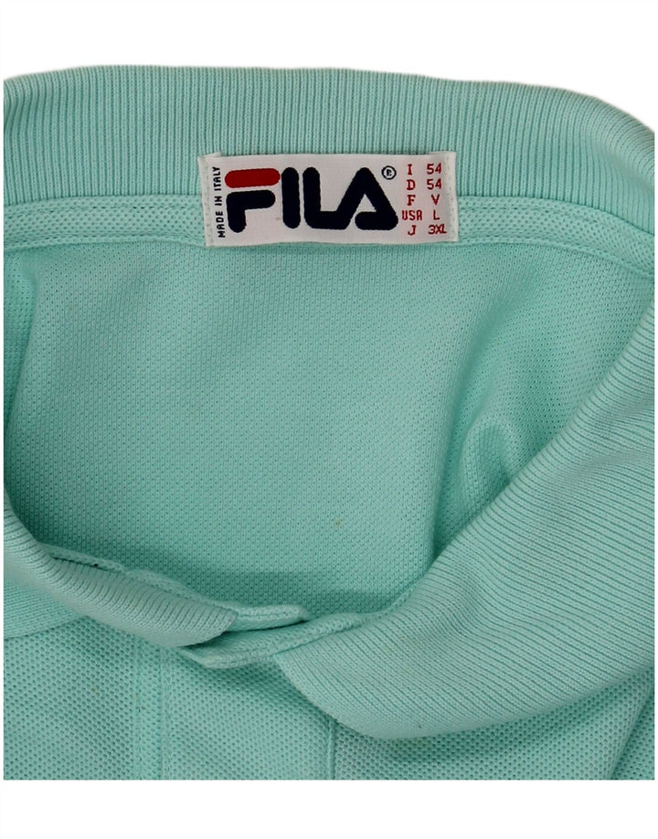 Ανδρικό μπλουζάκι πόλο FILA IT 54 XL Τυρκουάζ