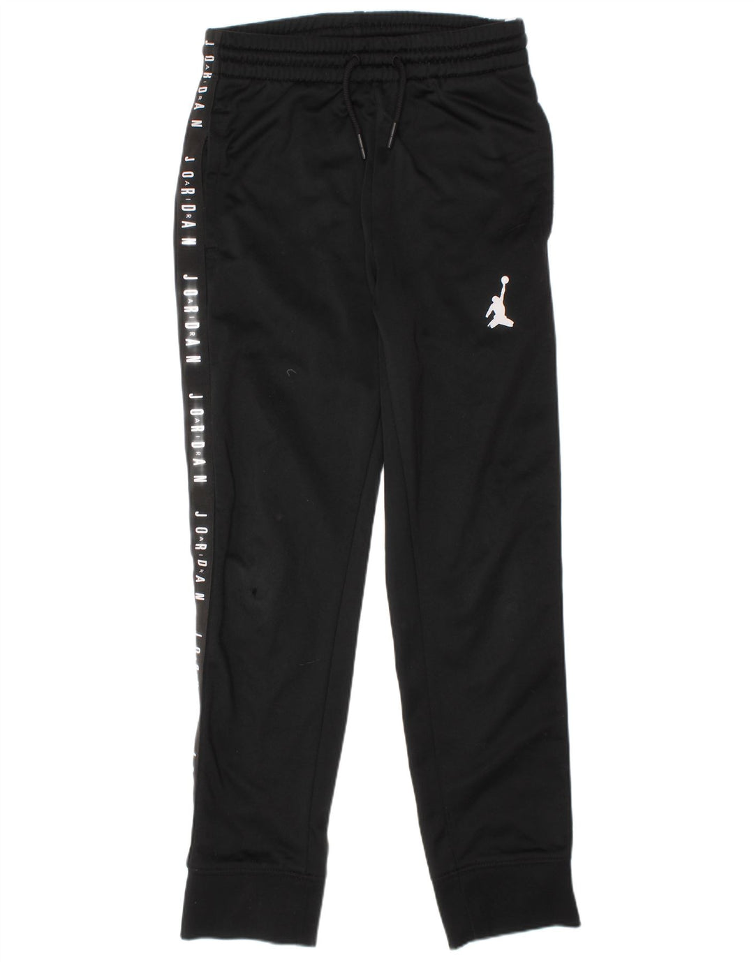 JORDAN Boys Graphic Tracksuit Trousers Joggers 8-9 Years Small Black