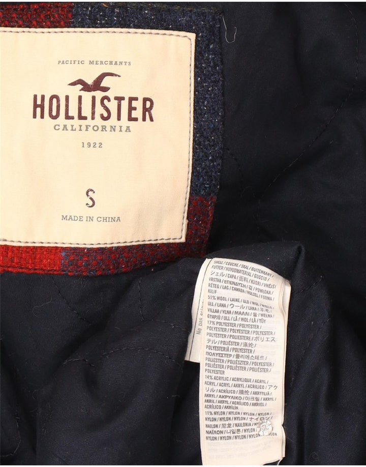 Hollister γυναικείο μπουφάν με κουκούλα αντιανεμικό UK 10 μικρό πολύχρωμο τσεκ
