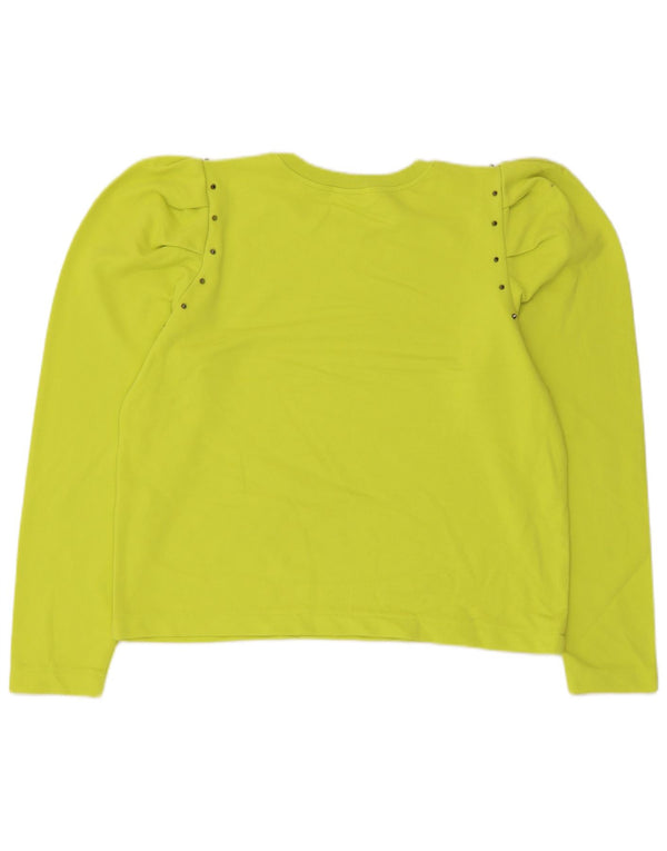 Zara Γυναικεία φούτερ Crop Jumper UK 14 Μεσαίο πράσινο βαμβακερό