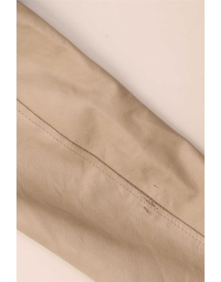 Vintage Γυναικείο Δερμάτινο Μπουφάν IT 46 Large Beige