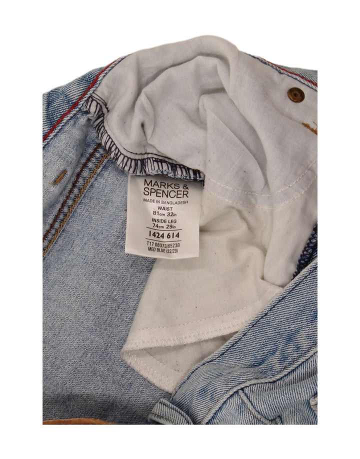 Ανδρικά φαρδιά τζιν Marks & Spencer W32 L26 Blue Cotton