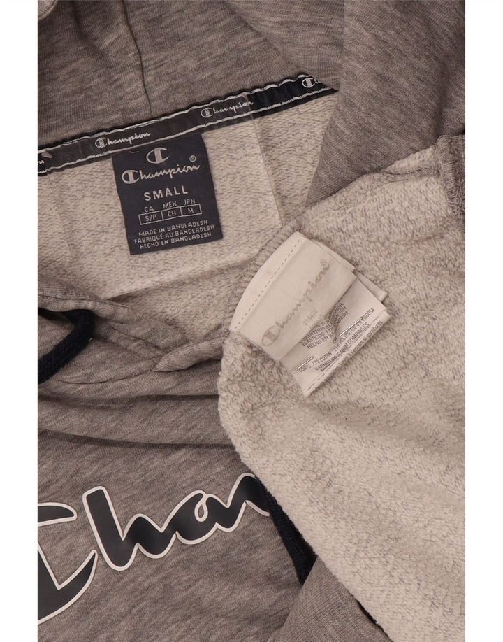 CHAMPION Ανδρικό γραφικό κουκούλα, βαμβακερό μικρό γκρι