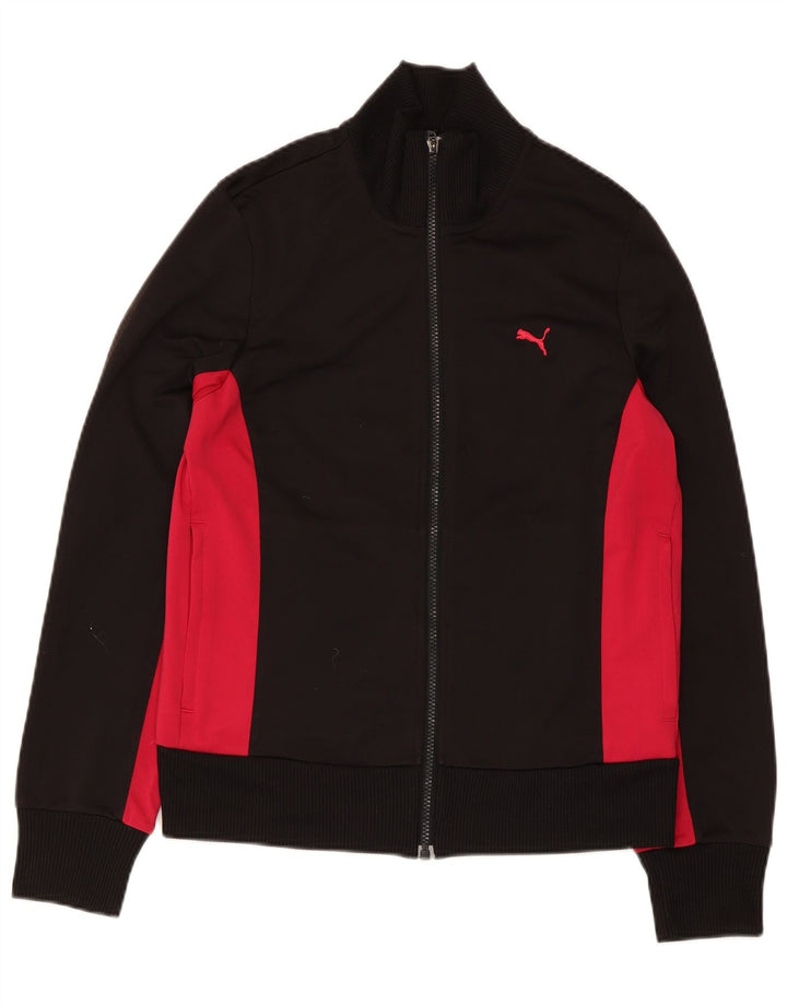 Puma Γυναικεία αθλητική φόρμα Top Jacket UK 14 Large Black Colourblock Polyester