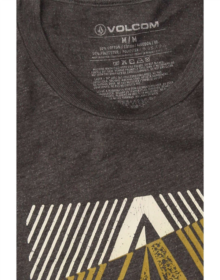 Ανδρικό γραφικό T-Shirt Volcom Τοπ μεσαίο γκρι βαμβακερό