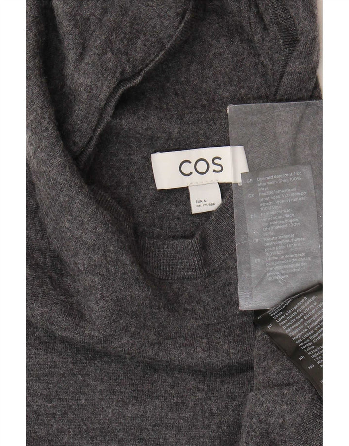 Γυναικείο πουλόβερ Cos Crop Hooded Jumper UK 14 Medium Grey Wool