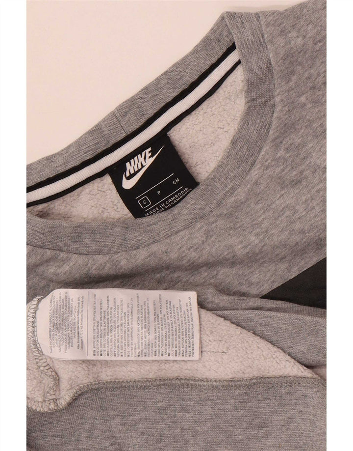 Ανδρικό γραφικό φούτερ Nike Jumper Μικρό γκρι βαμβακερό χρώμα