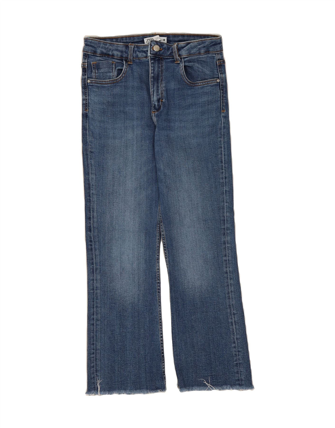 ZARA Womens Straight Jeans EU 38 Medium W28 L25 Blue Cotton Vintage Zara and Second-Hand Zara from Messina Hembry 