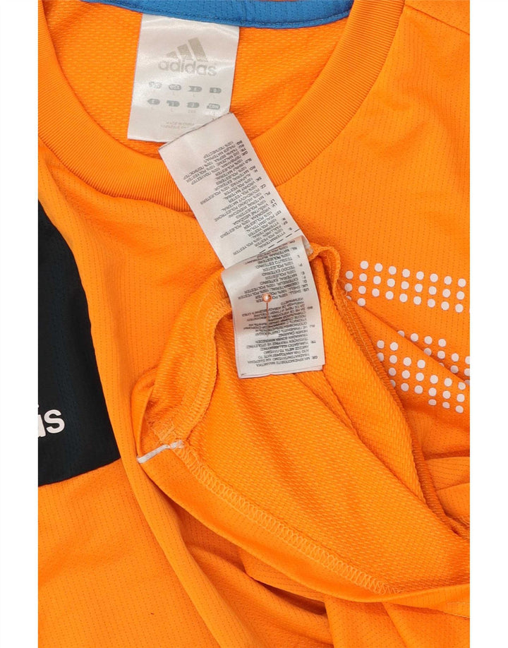 Ανδρικό γραφικό T-Shirt Adidas Top Large πορτοκαλί χρώματος πολυεστέρας