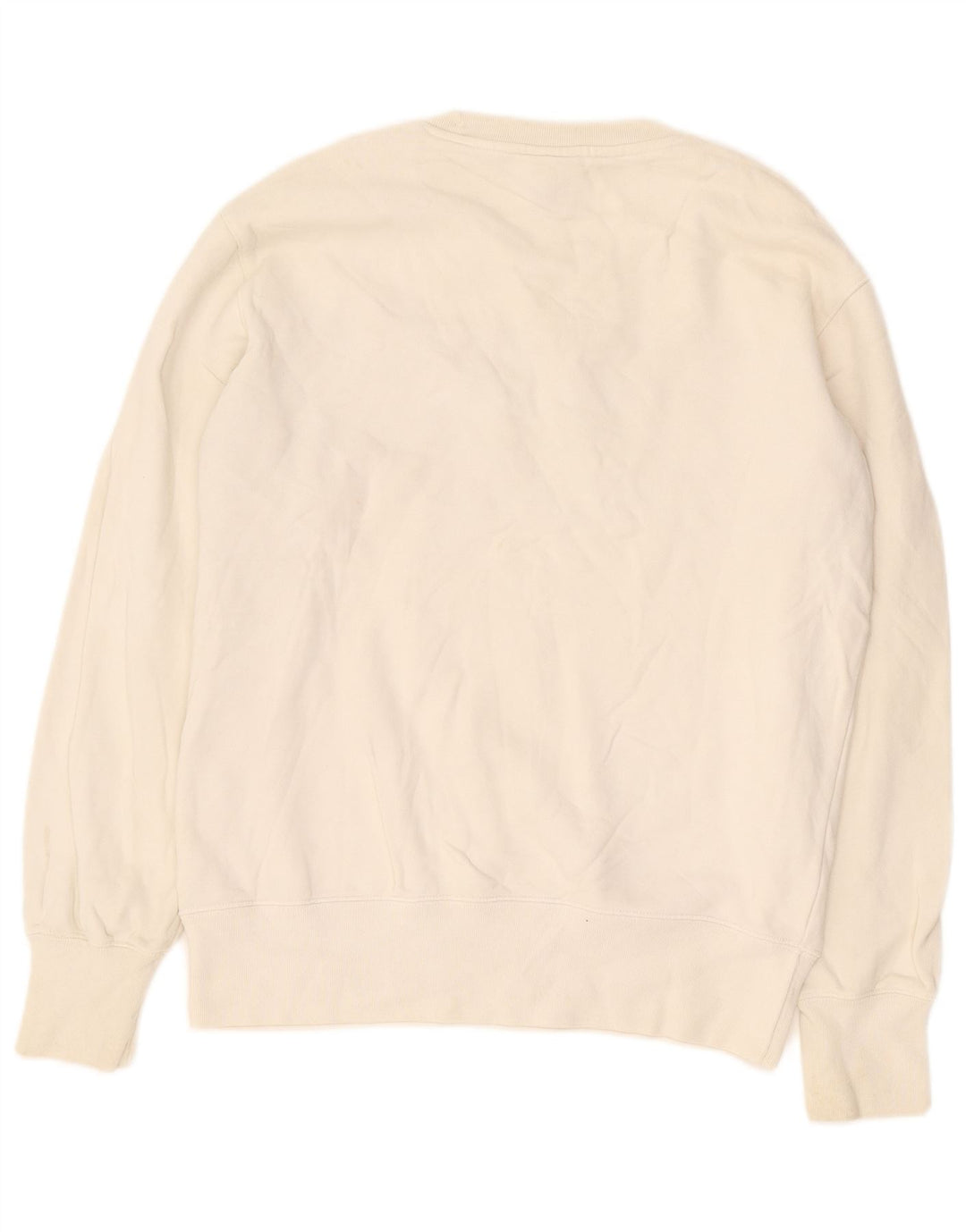 CHAMPION Mens Graphic Sweatshirt Jumper Large White Colourblock Cotton