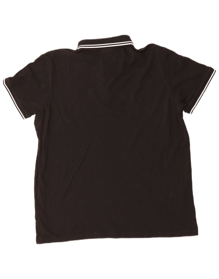 KAPPA Mens Polo Shirt 2XL Black Cotton