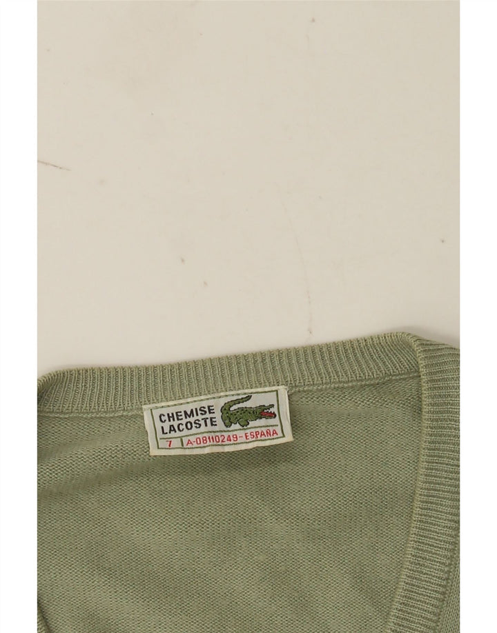 Ανδρικό πουλόβερ Lacoste με V λαιμόκοψη, μέγεθος 7 2XL Πράσινο