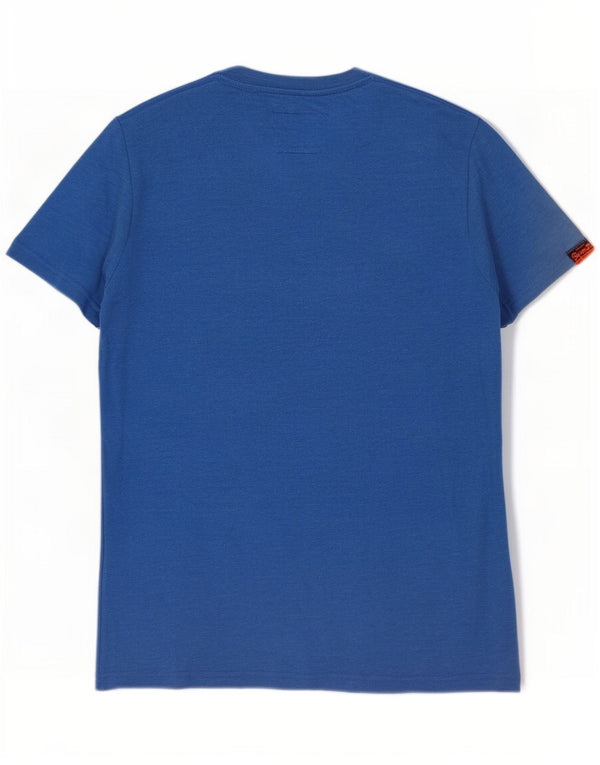 Superdry Mens Graphic T-Shirt Top Medium Blue Cotton