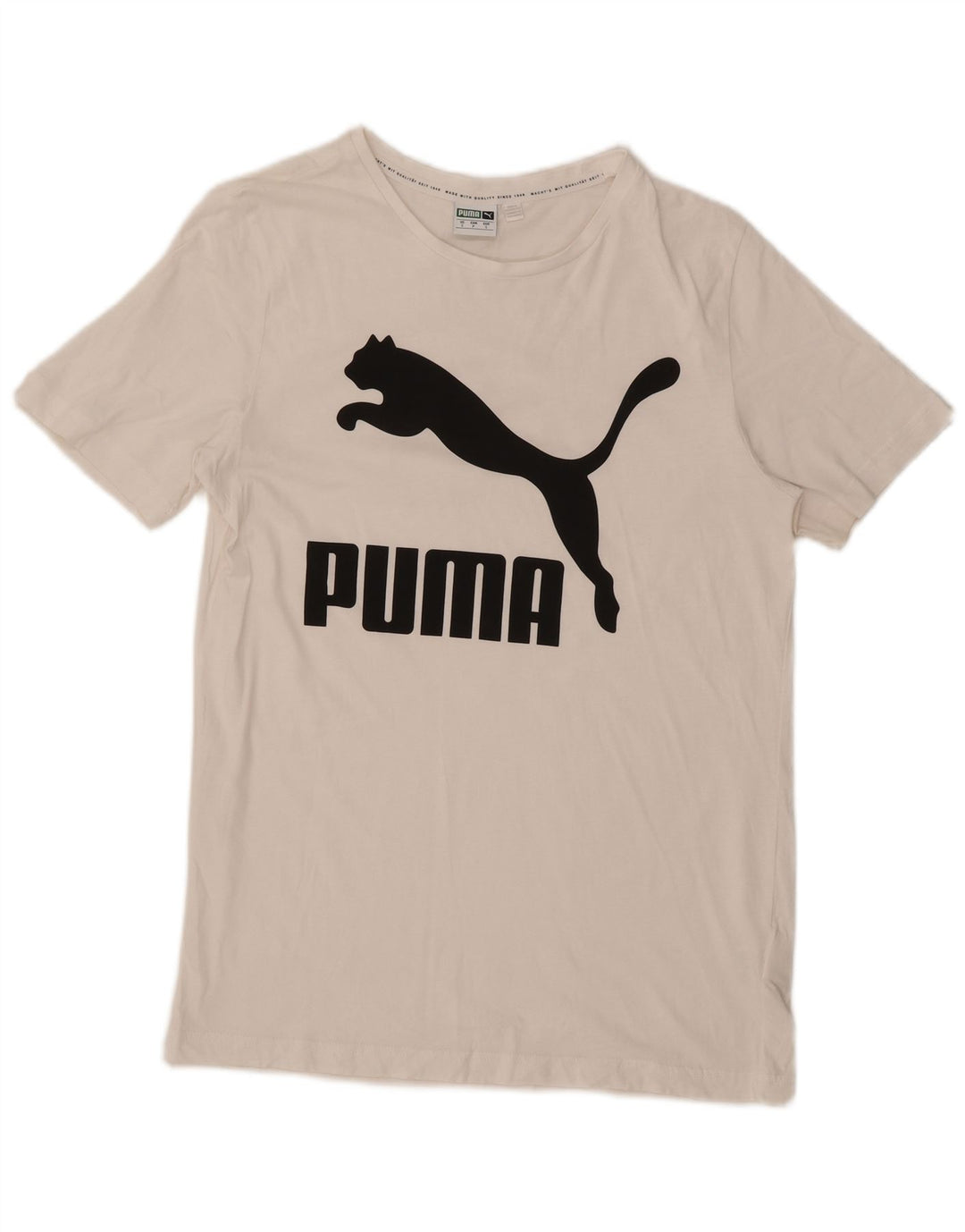 Ανδρικό γραφικό μπλουζάκι Puma, μικρό λευκό βαμβακερό