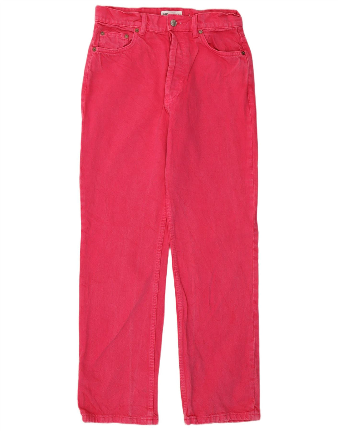 Zara Γυναικείο Straight Jeans EU 38 Small W28 L29 Pink