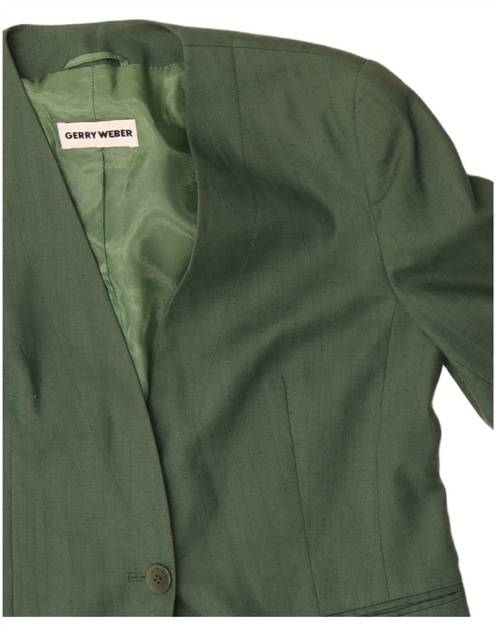 Gerry Weber Γυναικείο Μπουφάν σακάκι με 1 κουμπί EU 38 Μεσαίο πράσινο λινό