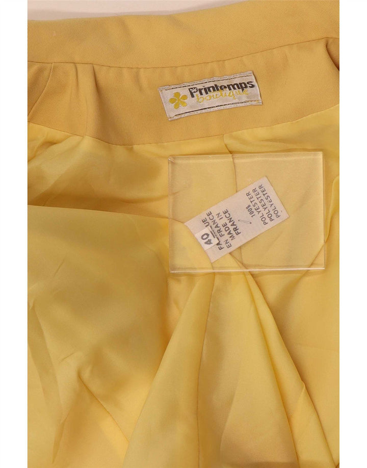 Vintage γυναικείο διπλό μπουφάν Blazer IT 40 Small Yellow Classic