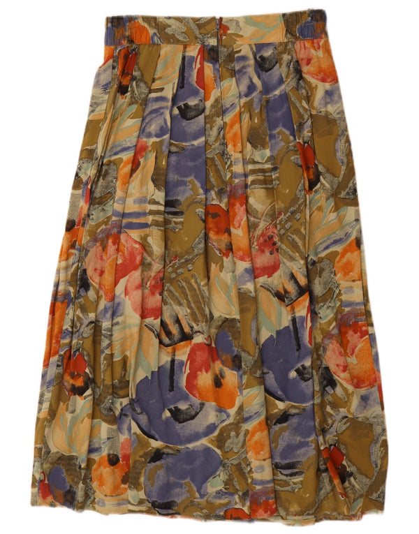 VINTAGE Γυναικεία Maxi Πλισέ Φούστα IT 44/46 Medium W28 Πολύχρωμη Floral