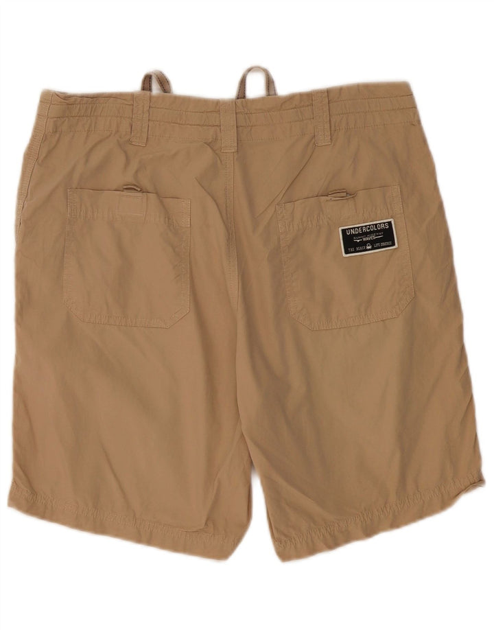 BENETTON Ανδρικό σορτς Chino Medium W32 Μπεζ βαμβακερό